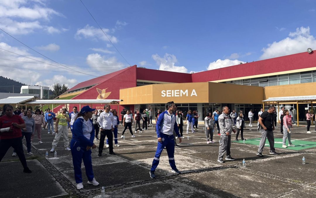 Activación física en Oficinas Centrales de SEIEM fomenta bienestar laboral